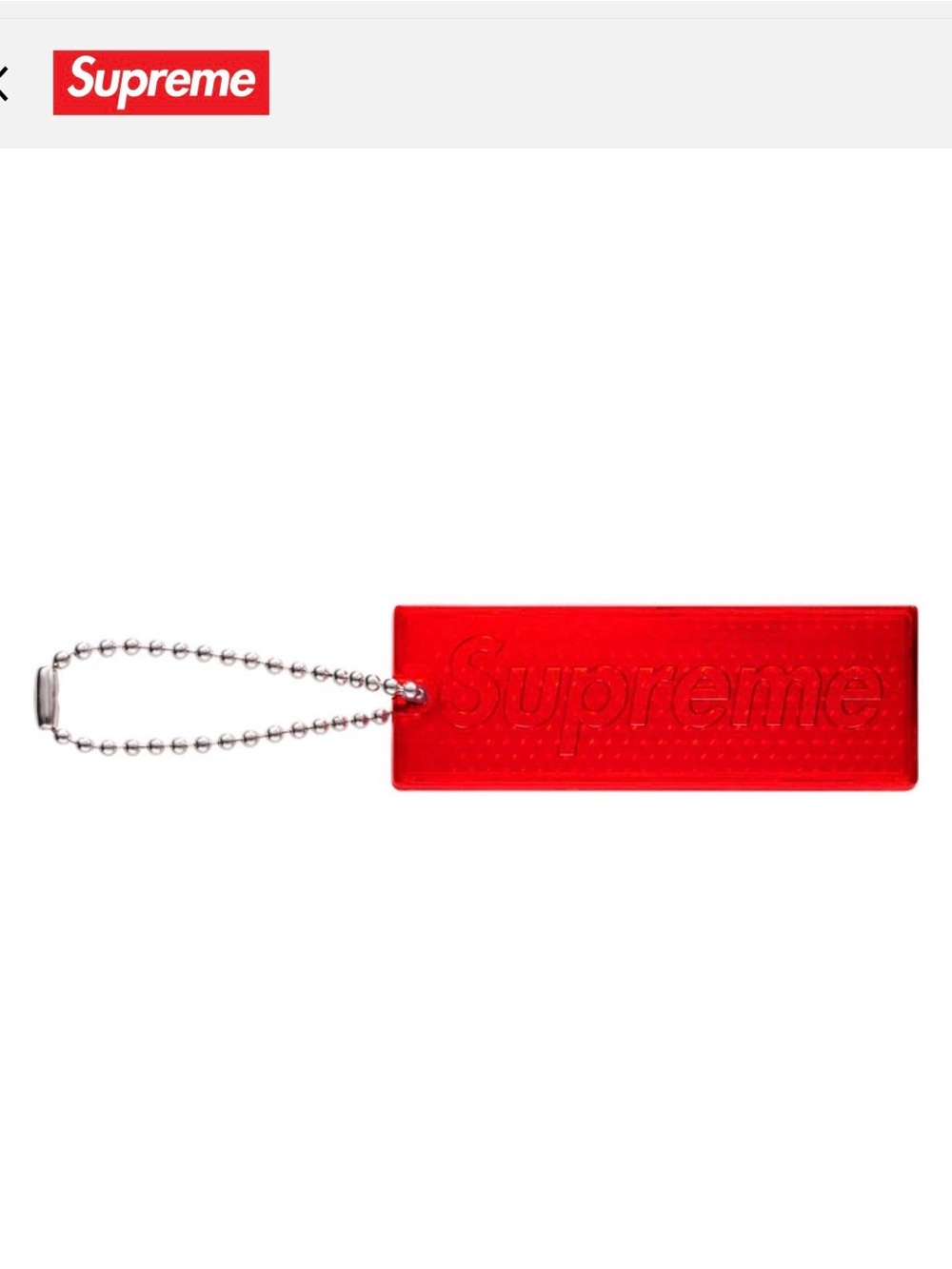 Supreme Red Keychain